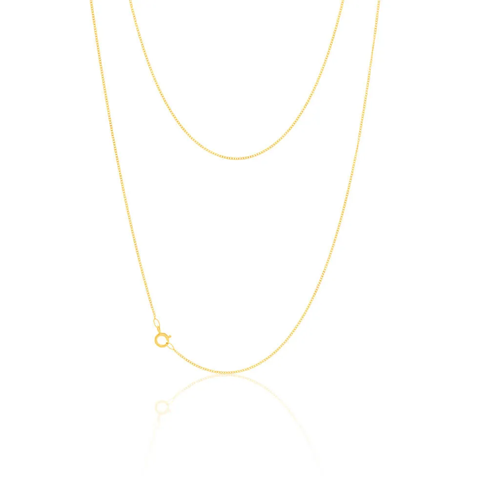 9ct Yellow Gold 22 Gauge Curb Chain Shiels