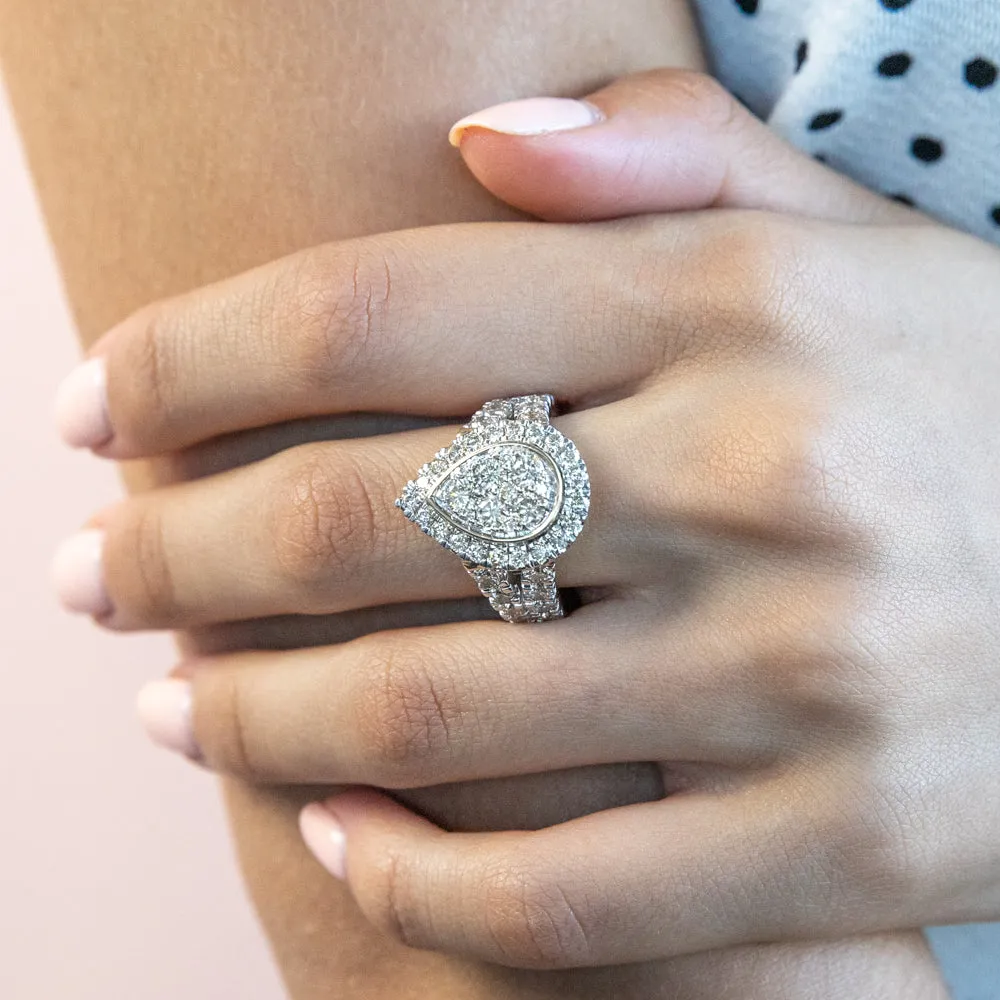 9ct Yellow Gold 3 Carat Diamond Ring with Brilliant Cut Diamonds Shiels