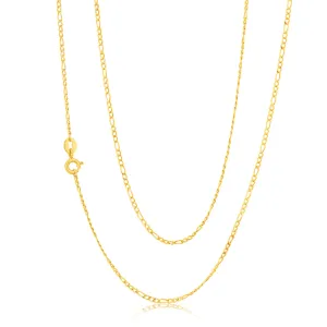 9ct Yellow Gold 3:1 Figaro 45cm Chain 40Gauge Shiels