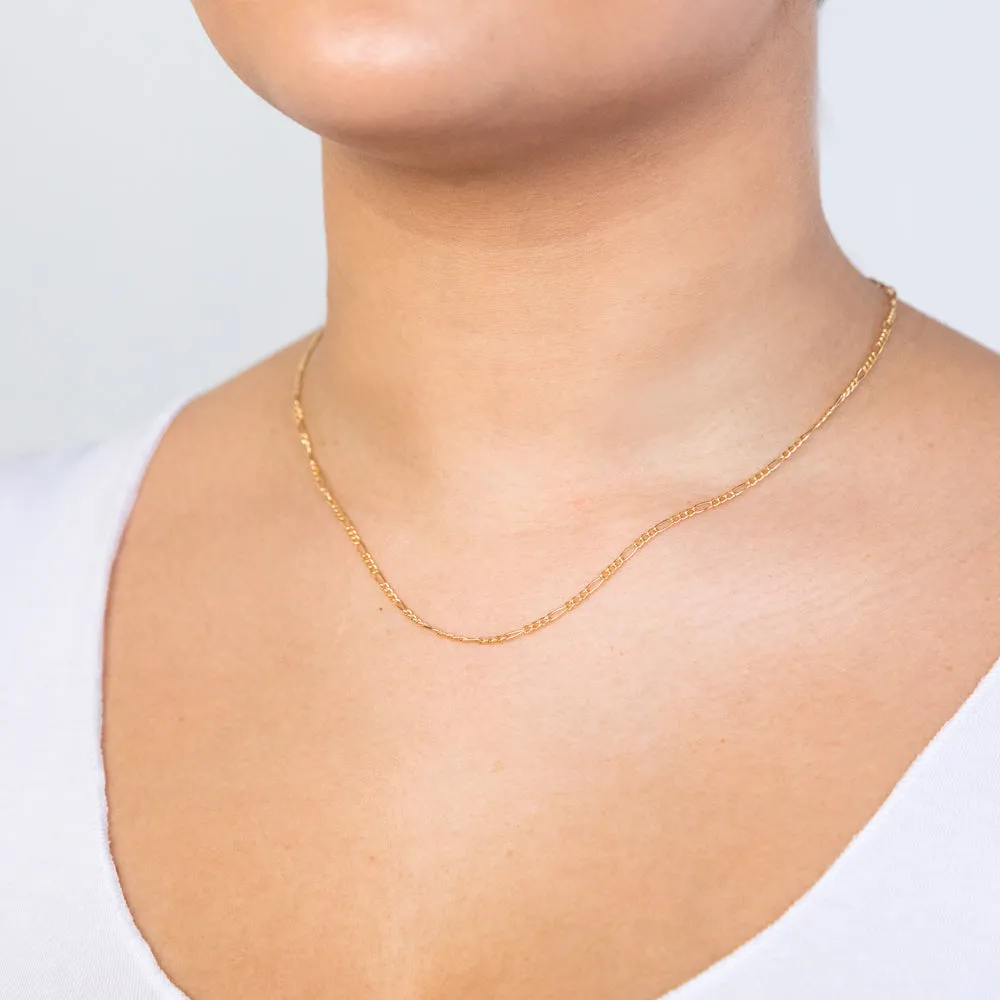 9ct Yellow Gold 3:1 Figaro 45cm Chain 50Gauge Shiels