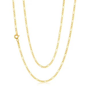 9ct Yellow Gold 3:1 Figaro 45cm Chain 50Gauge Shiels