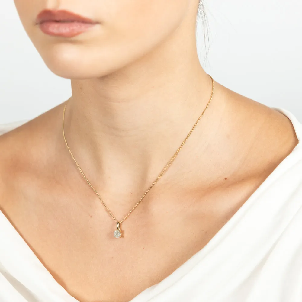 9ct Yellow Gold 3/4 Carat Diamond Pendant Shiels