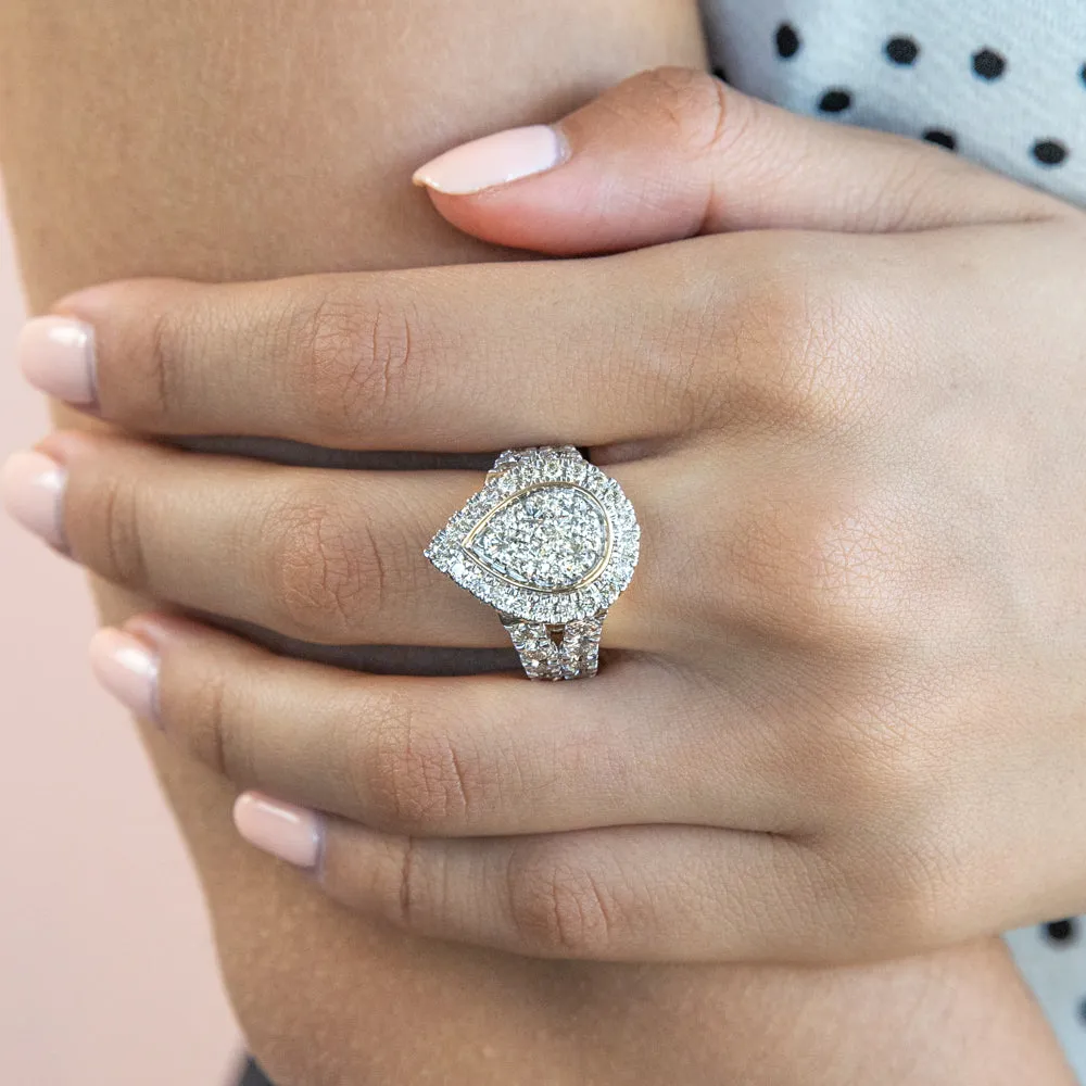 9ct Yellow Gold 4 Carat Diamond Ring with Brilliant Cut Diamonds Shiels
