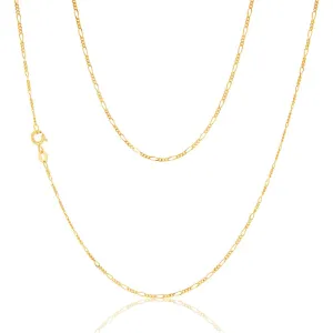 9ct Yellow Gold 40 Gauge 1:3 Figaro 46cm Chain Shiels