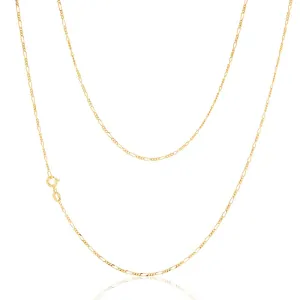 9ct Yellow Gold 40 Gauge 1:3 Figaro 51cm Chain Shiels