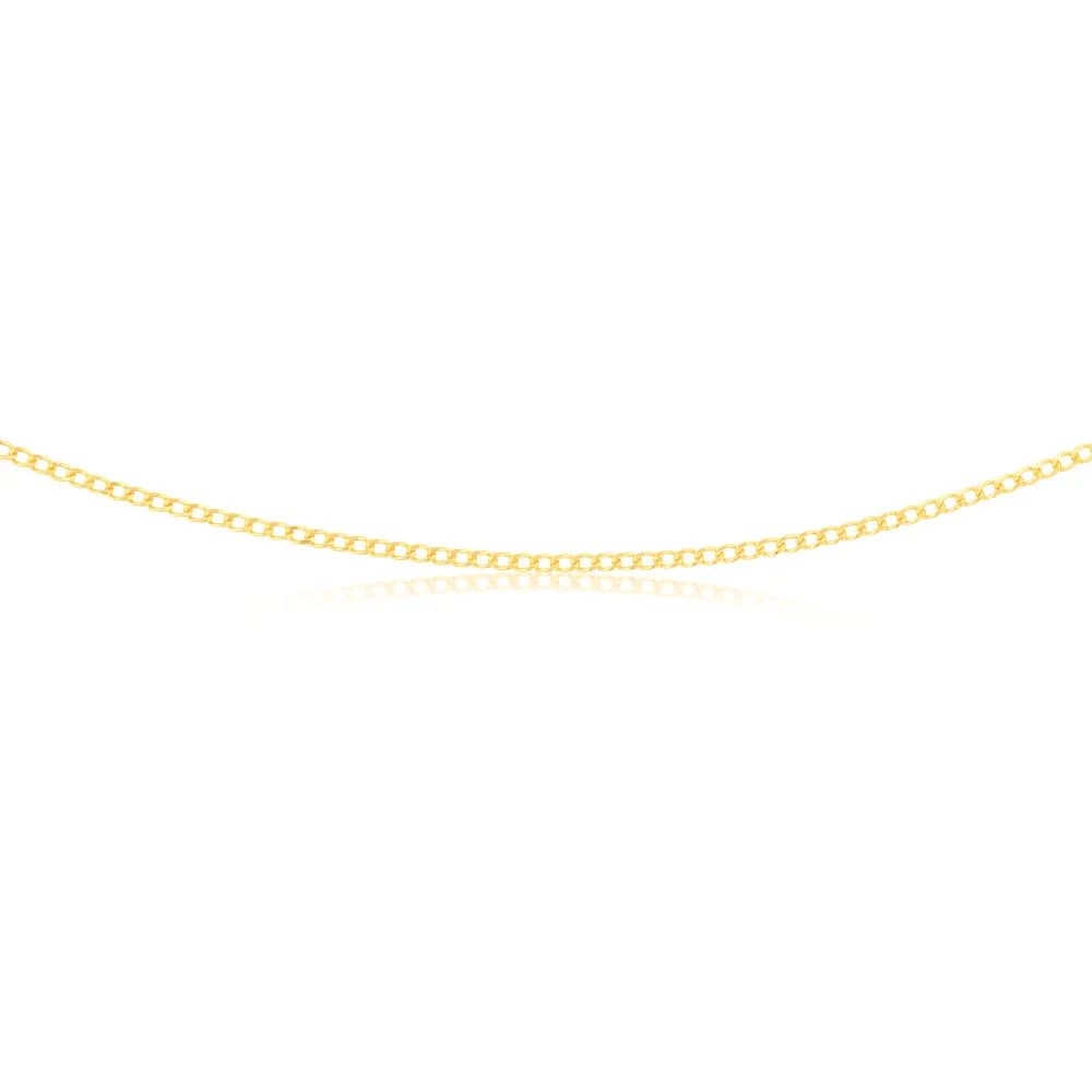 9ct Yellow Gold 40 gauge 40cm Curb Chain Shiels