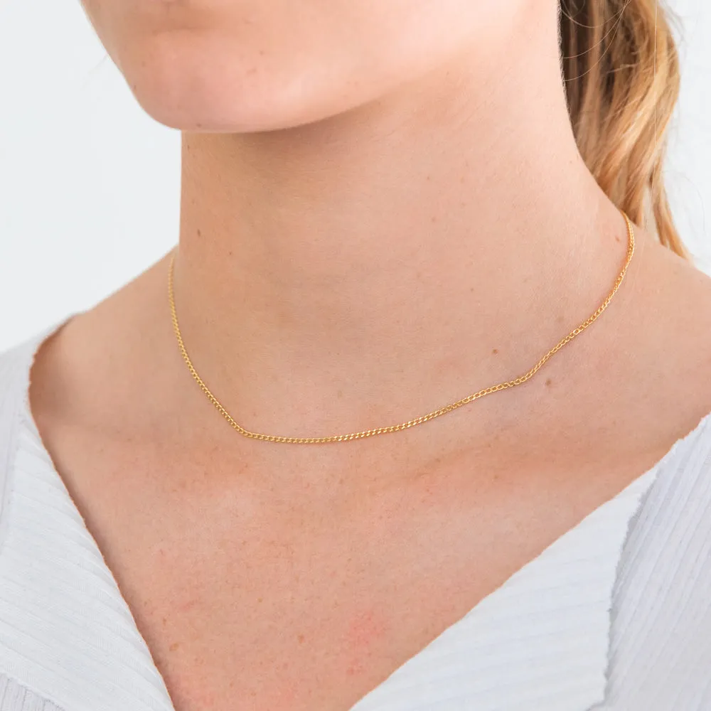 9ct Yellow Gold 40 gauge 40cm Curb Chain Shiels