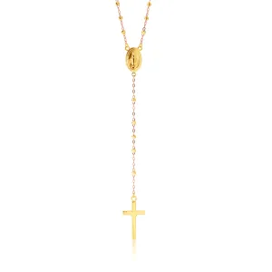 9ct Yellow Gold 45cm Rosary Cross Chain Shiels