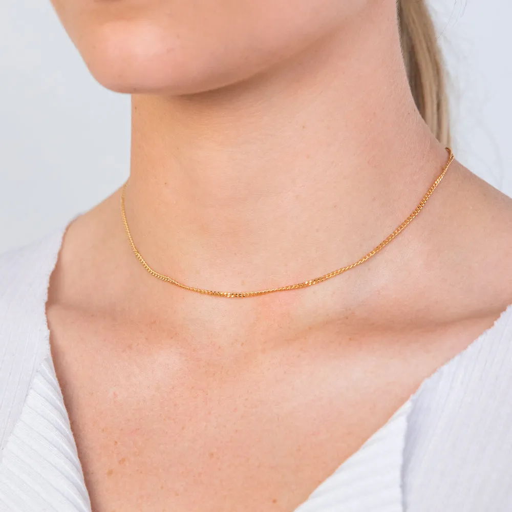 9ct Yellow Gold 50 Gauge Curb 40cm Chain Shiels