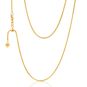 9ct Yellow Gold 50cm Wheat Chain 30 Gauge with Extender Shiels