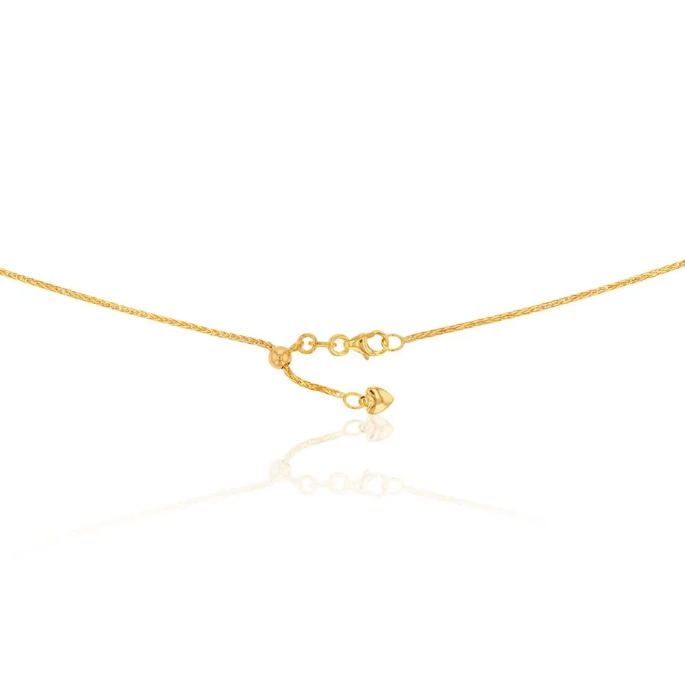 9ct Yellow Gold 50cm Wheat Chain 30 Gauge with Extender Shiels