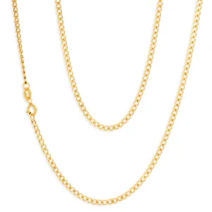 9ct Yellow Gold 55cm 60 Gauge Flat Curb Chain Shiels