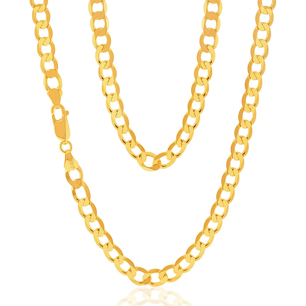 9ct Yellow Gold 55cm Curb Chain Shiels