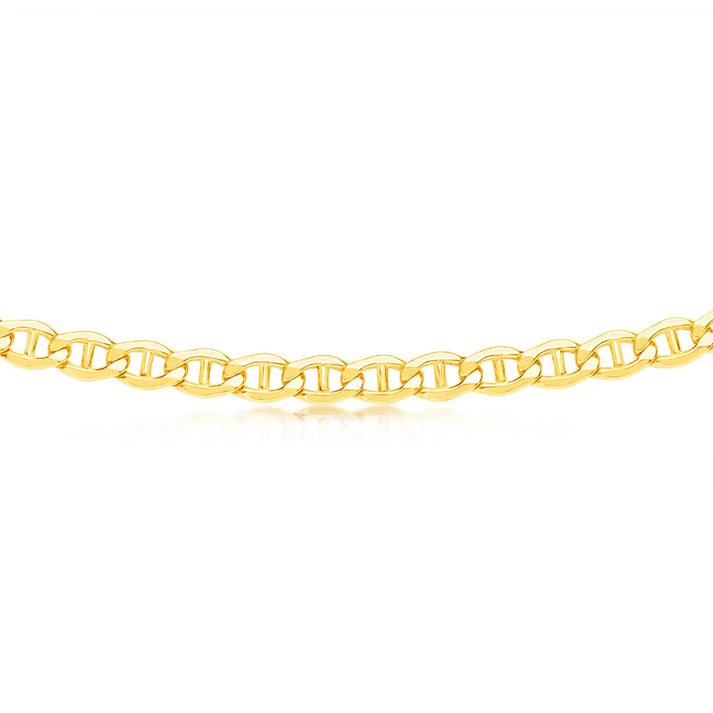 9ct Yellow Gold 55cm Silver Filled Anchor Chain Shiels