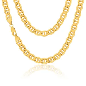 9ct Yellow Gold 55cm Silver Filled Anchor Chain Shiels