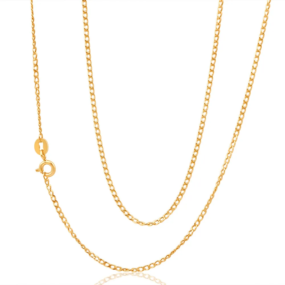 9ct Yellow Gold 60cm 40 Gauge Curb Chain Shiels