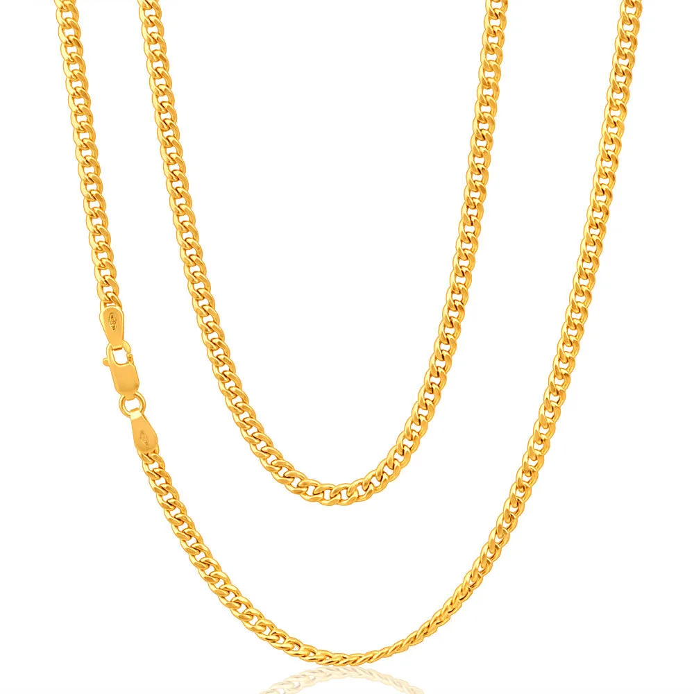 9ct Yellow Gold 80cm 80 Gauge Curb Chain Shiels