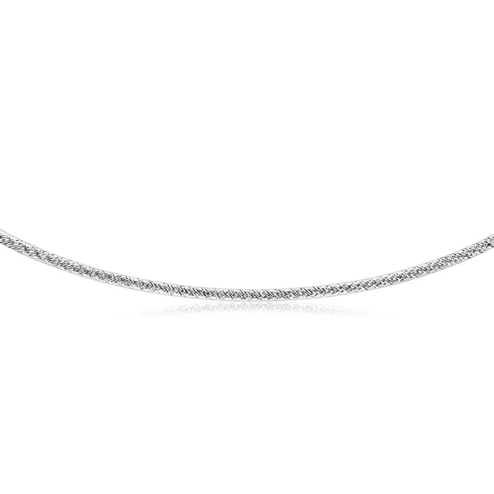 9ct Yellow Gold & White Gold Silver Filled Omega Reversible Chain Shiels