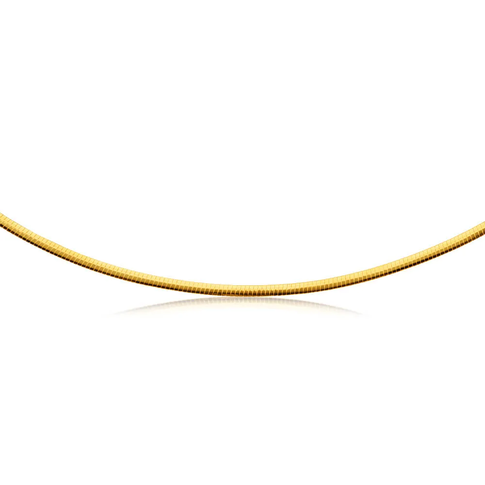 9ct Yellow Gold & White Gold Silver Filled Omega Reversible Chain Shiels