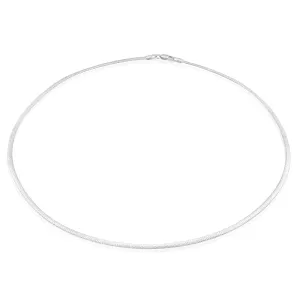 9ct Yellow Gold & White Gold Silver Filled Omega Reversible Chain Shiels