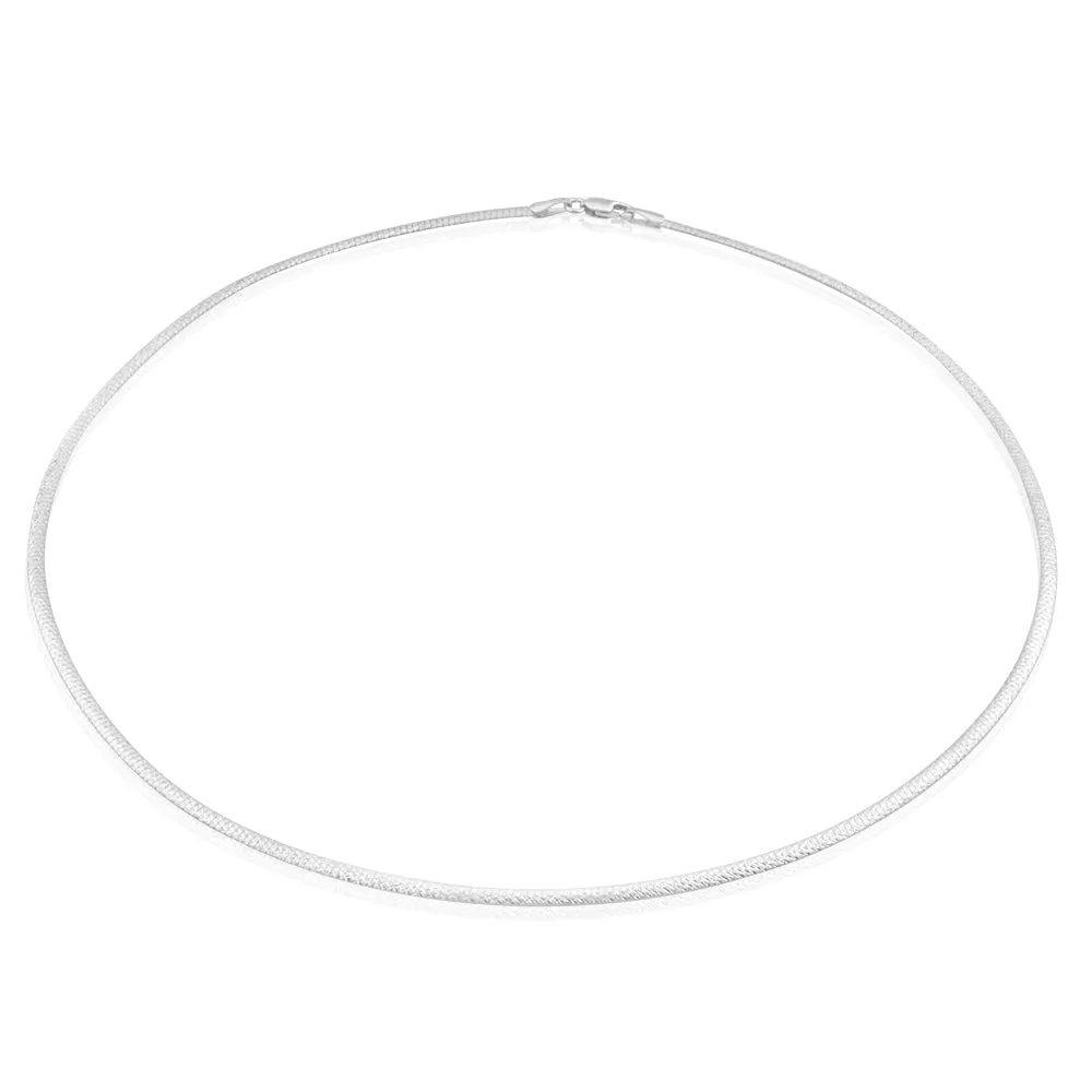 9ct Yellow Gold & White Gold Silver Filled Omega Reversible Chain Shiels