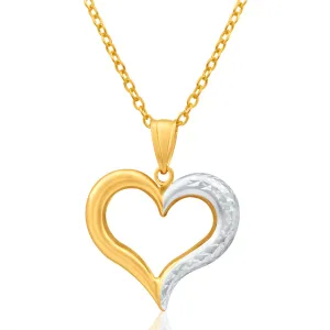 9ct Yellow Gold & White Gold Wonderful Pendant Shiels