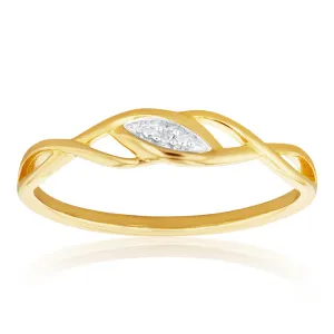 9ct Yellow Gold Brilliant HJ Colour Diamond Ring Shiels