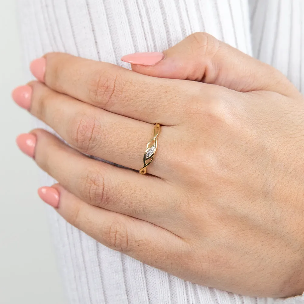 9ct Yellow Gold Brilliant HJ Colour Diamond Ring Shiels
