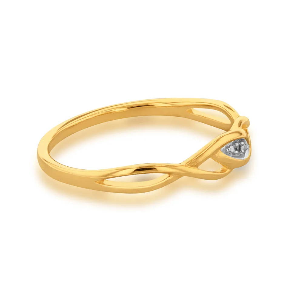 9ct Yellow Gold Brilliant HJ Colour Diamond Ring Shiels