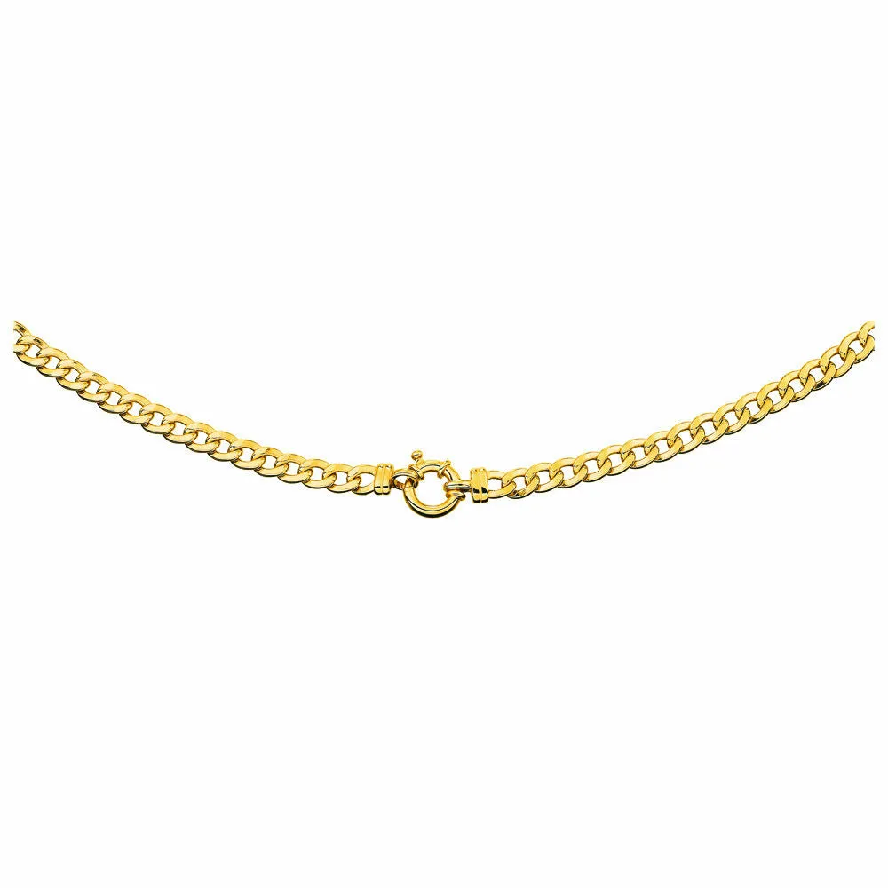 9ct Yellow Gold Copper Filled 45cm Curb Chain Boltring 150Gauge Shiels