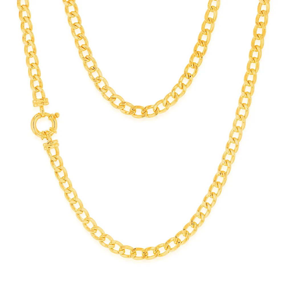 9ct Yellow Gold Copper Filled 45cm Curb Chain Boltring 150Gauge Shiels