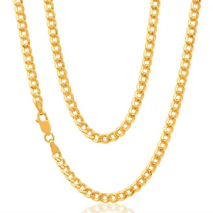 9ct Yellow Gold Copper Filled Curb 100 gauge Chain in 45cm Shiels