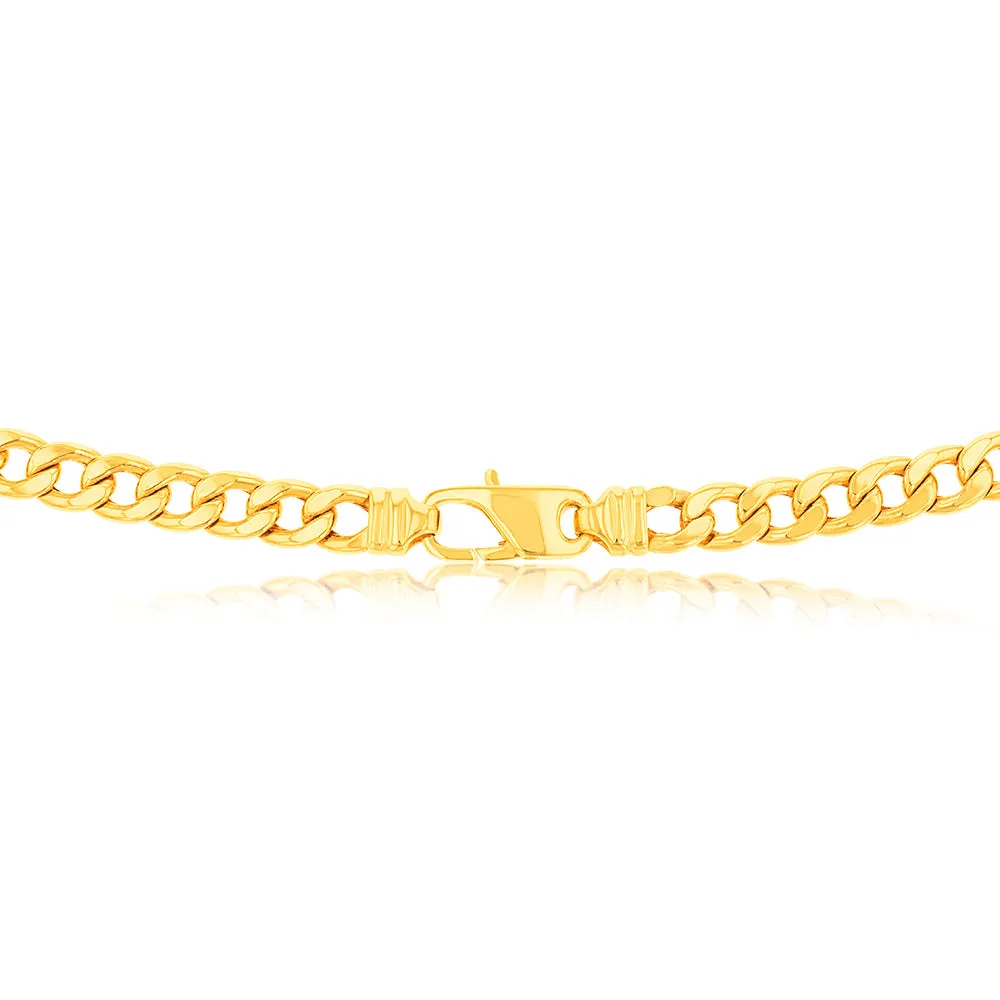 9ct Yellow gold Copper Filled Flat Curb 60cm Chain 190 Gauge Shiels