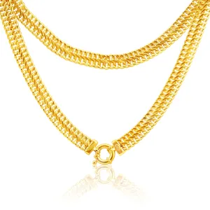 9ct Yellow Gold Copper Filled Mesh 45cm Chain 100Gauge with a Boltring Shiels