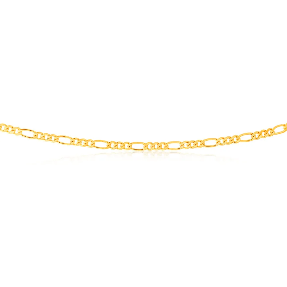 9ct Yellow Gold Copperfilled 55cm Figaro Chain Shiels