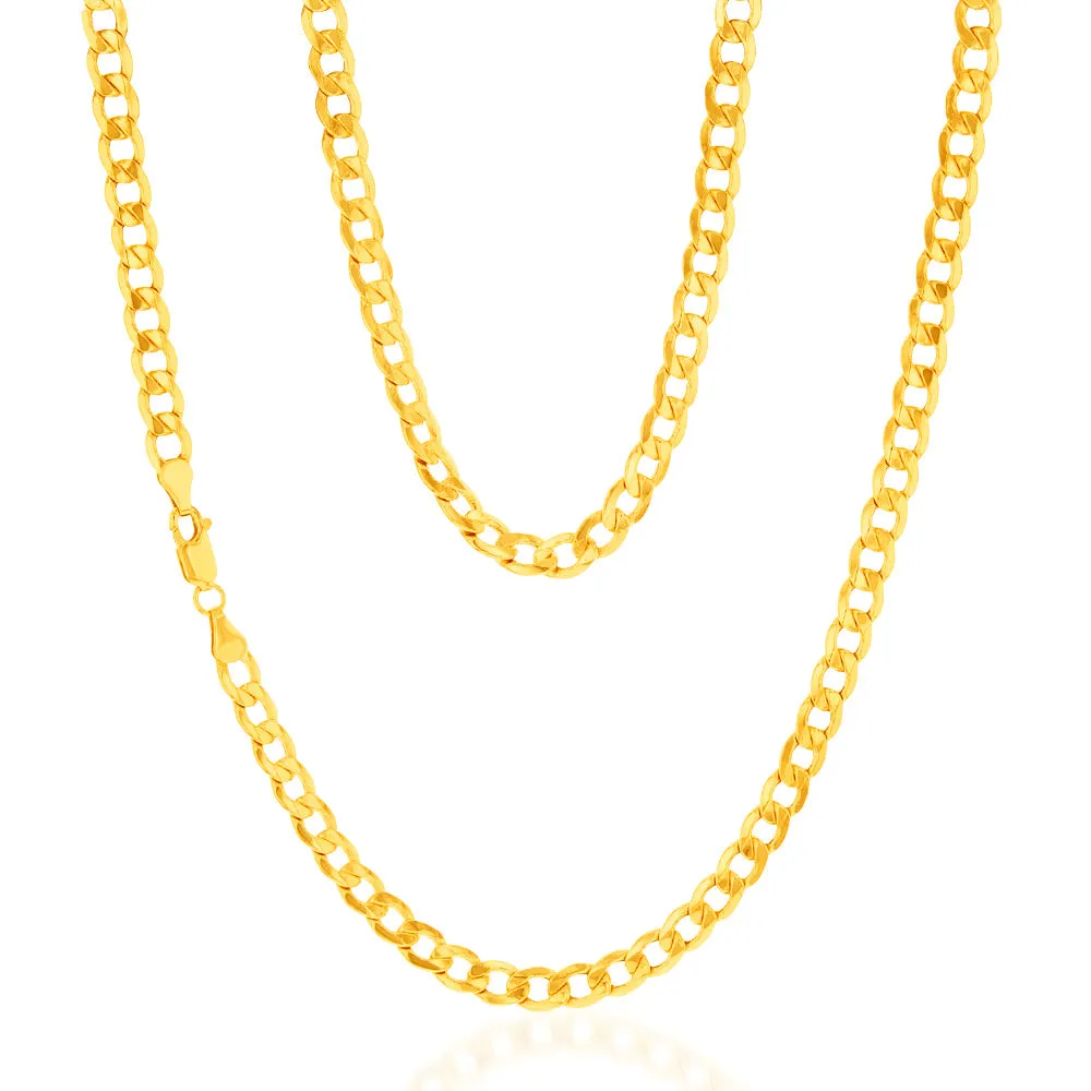 9ct Yellow Gold Copperfilled Curb 150 Gauge 60cm Chain Shiels