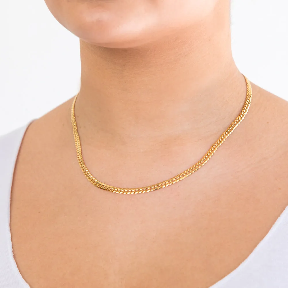 9ct Yellow Gold Curb Chain 45cm 90 Gauge Shiels
