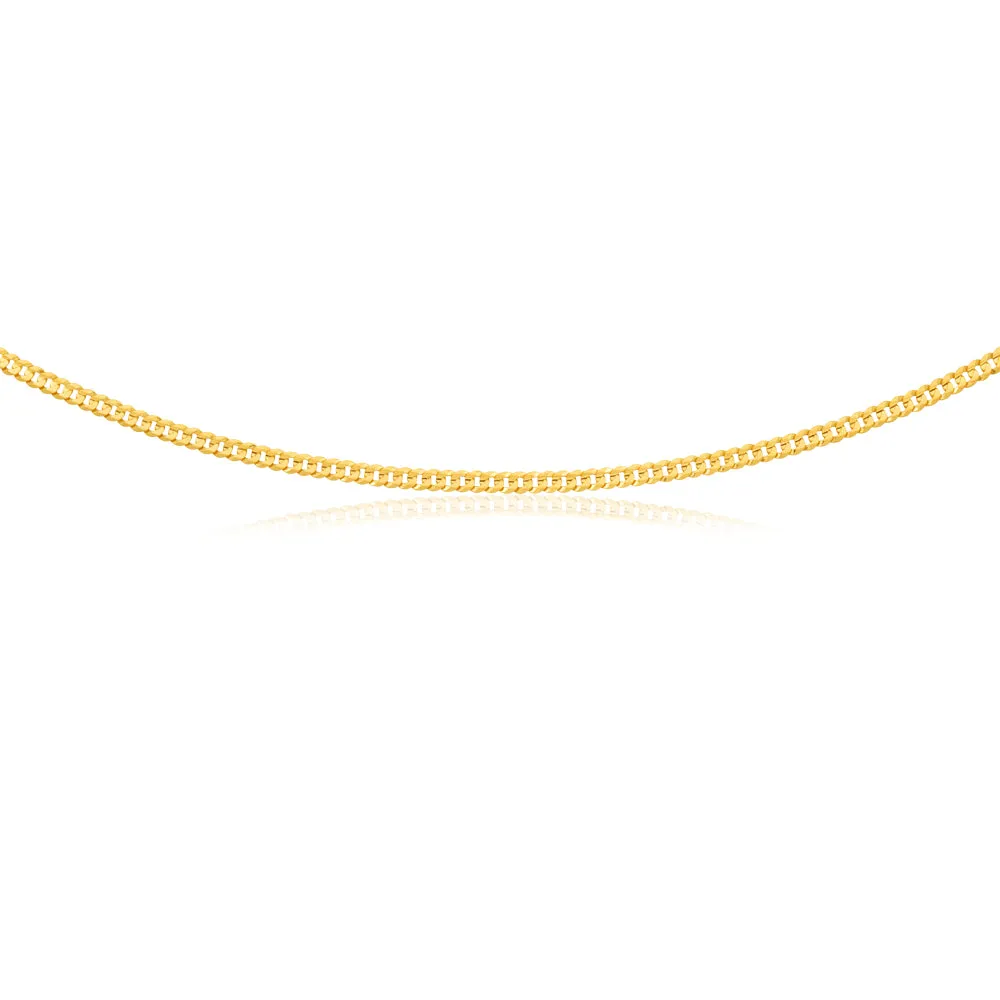9ct Yellow Gold Curb Chain 45cm 90 Gauge Shiels