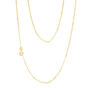 9ct Yellow Gold Curb With Diamond Cut Dices 45cm Chain Shiels