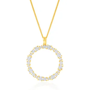 9ct Yellow Gold Diamond Cut Circle Of Life Pendant Shiels