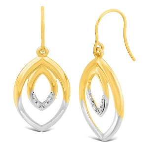 9ct Yellow Gold Diamond Drop Earrings Shiels