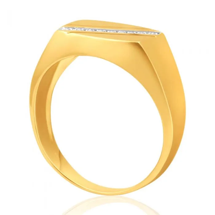 9ct Yellow Gold Diamond Ring  Set with 9 Stunning Brilliant Diamonds Shiels