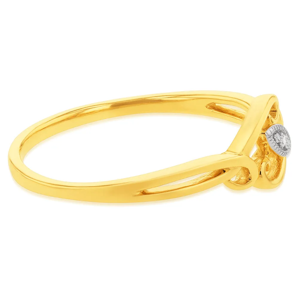 9ct Yellow Gold Diamond Ring Shiels