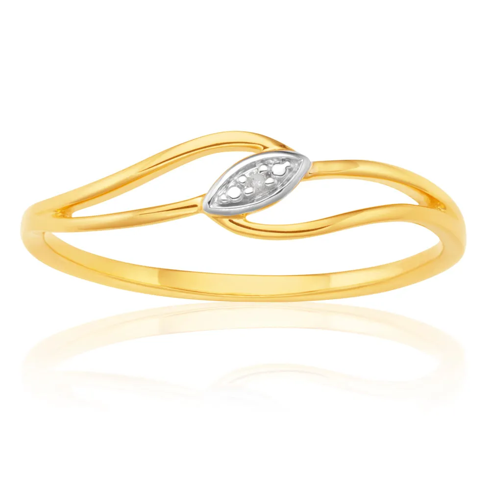 9ct Yellow Gold Diamond Ring with 1 Brilliant Cut Diamond Shiels