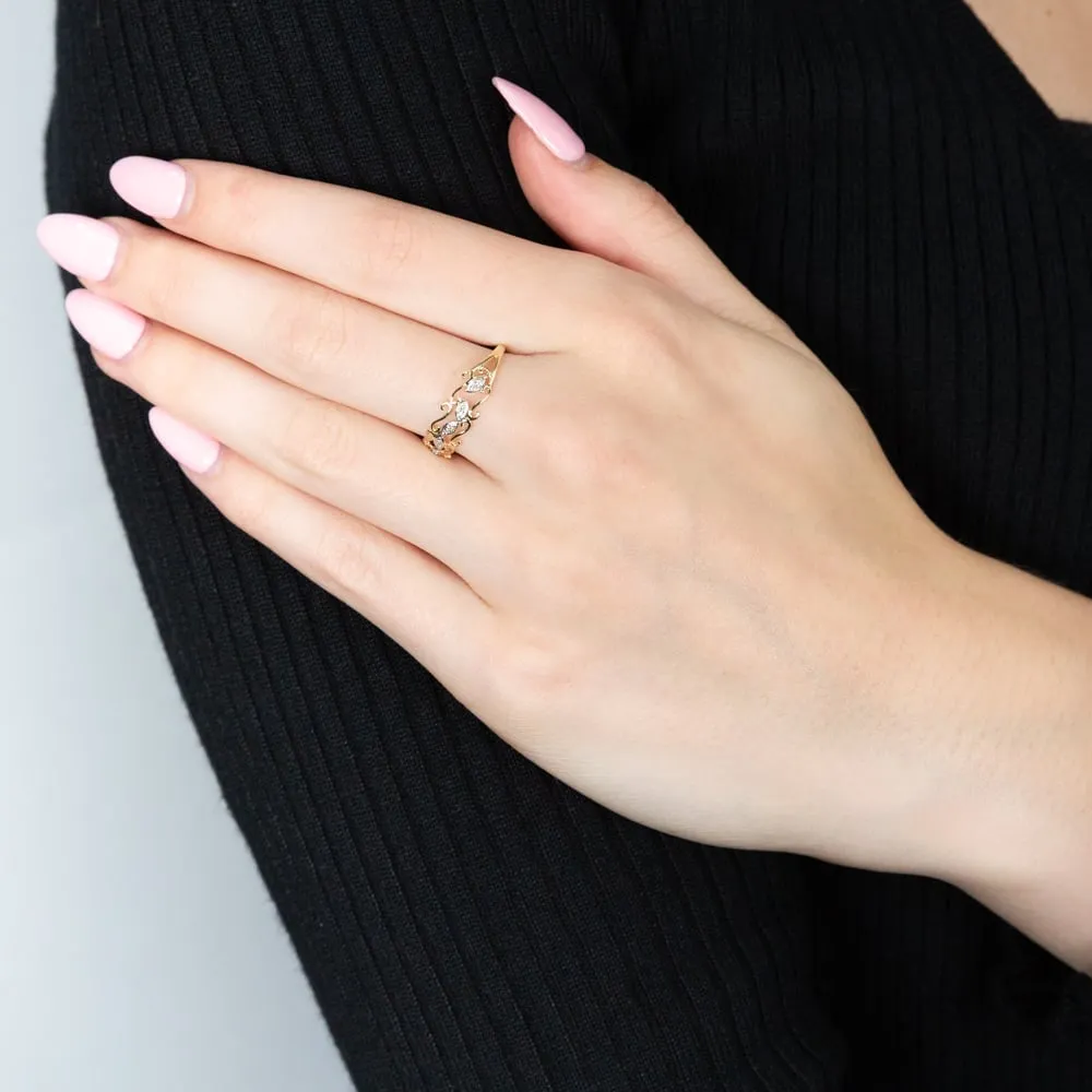 9ct Yellow Gold Diamond Ring with 10 Brilliant Diamonds Shiels