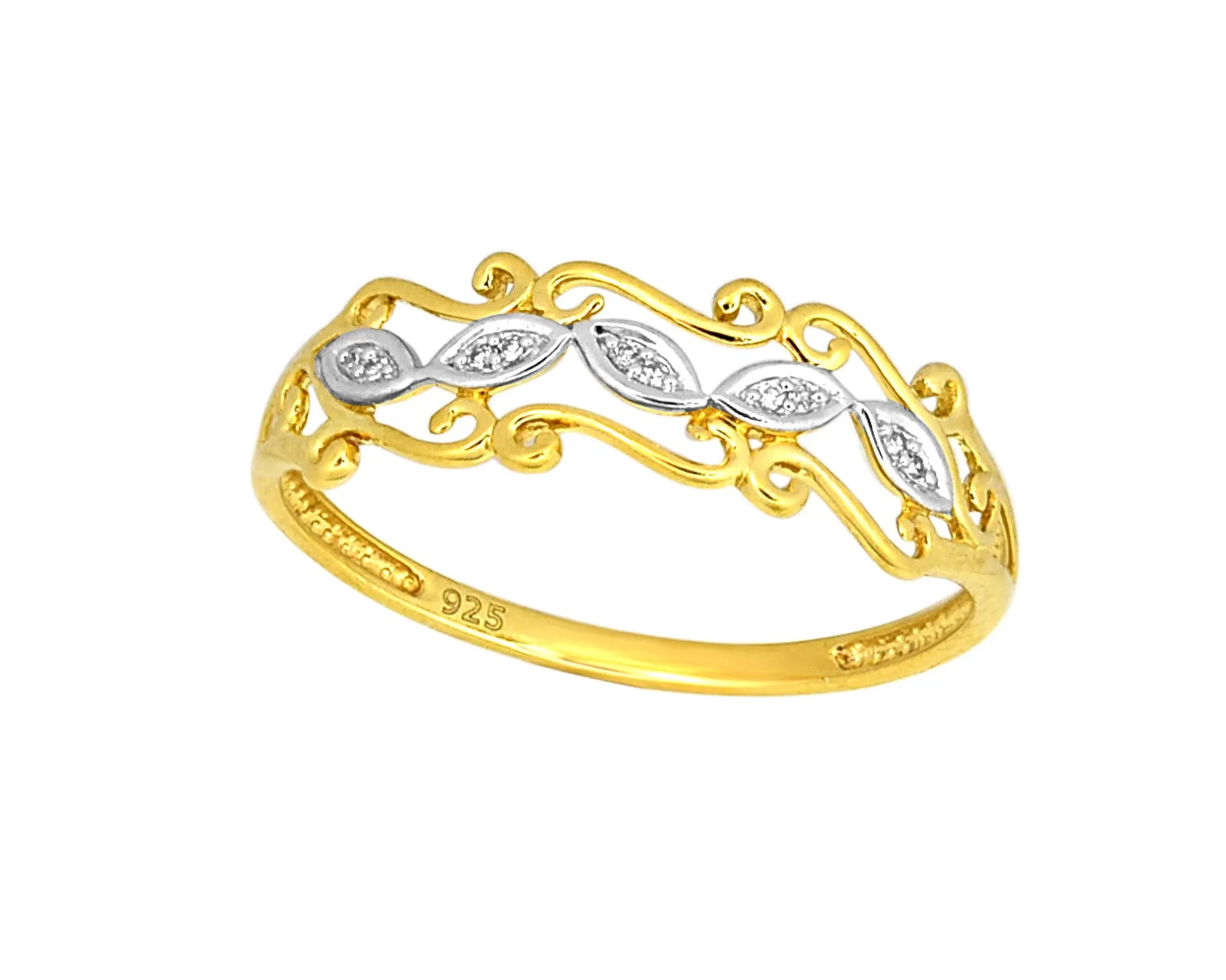9ct Yellow Gold Diamond Ring with 10 Brilliant Diamonds Shiels