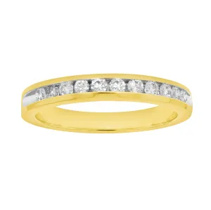 9ct Yellow Gold Diamond Ring with 1/6 Carat of 11 Brilliant Diamonds Shiels