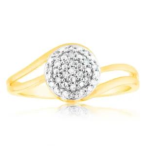 9ct Yellow Gold Diamond Ring with 19 Brilliant Cut Diamonds Shiels
