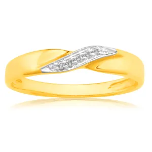 9ct Yellow Gold Diamond Ring with 5 Brilliant Diamonds Shiels