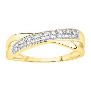 9ct Yellow Gold Diamond Ring with 8 Briliiant Diamonds Shiels